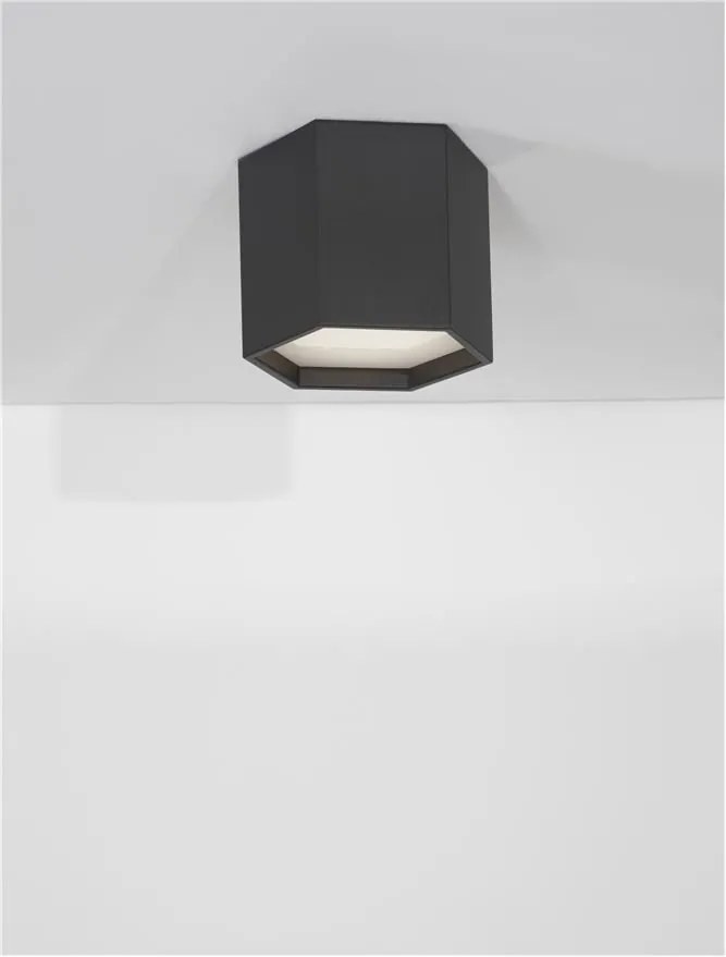 Plafoniera LED design minimal SAMBA neagra