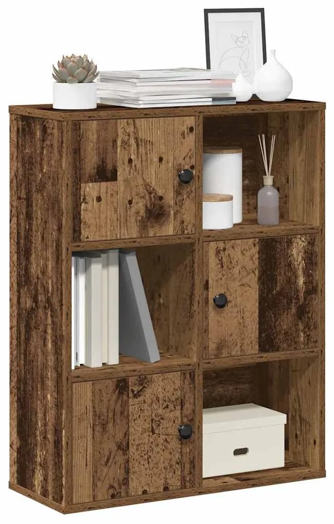 vidaXL Bibliotecă, lemn vechi, 60x24x76,5 cm, lemn prelucrat