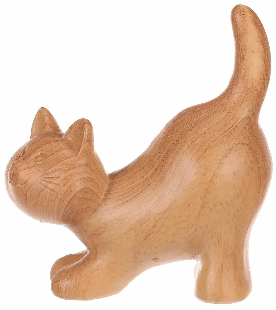 Decorație figurină pisică, poliresină, 12 x 7 x 13cm