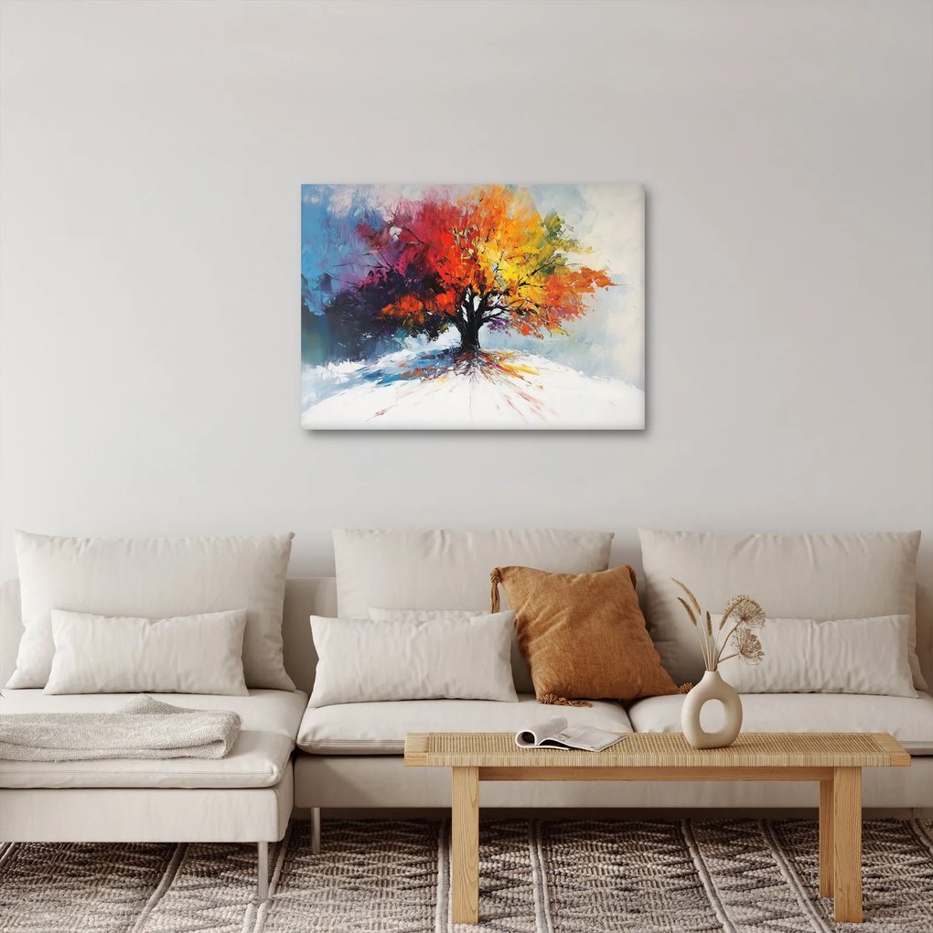 Tablou - Copac multicolor (70x50 cm)