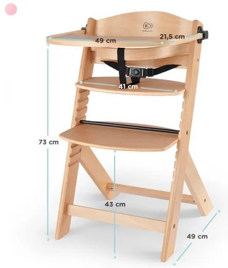 Scaun de masă pentru bebeluși ENOCK bej KINDERKRAFT