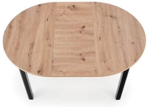 Masă de dining CALMIO, stejar artisan/negru