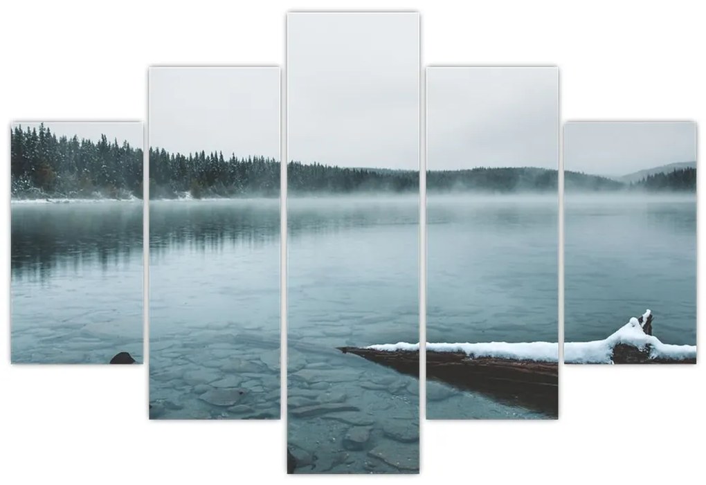 Tablou - lacul nordic înghețat (150x105 cm)