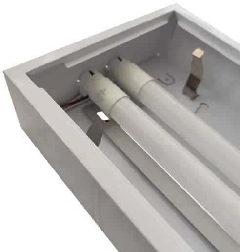 Corp de iluminat fluorescent 2xG13/18W/230V alb 120 cm