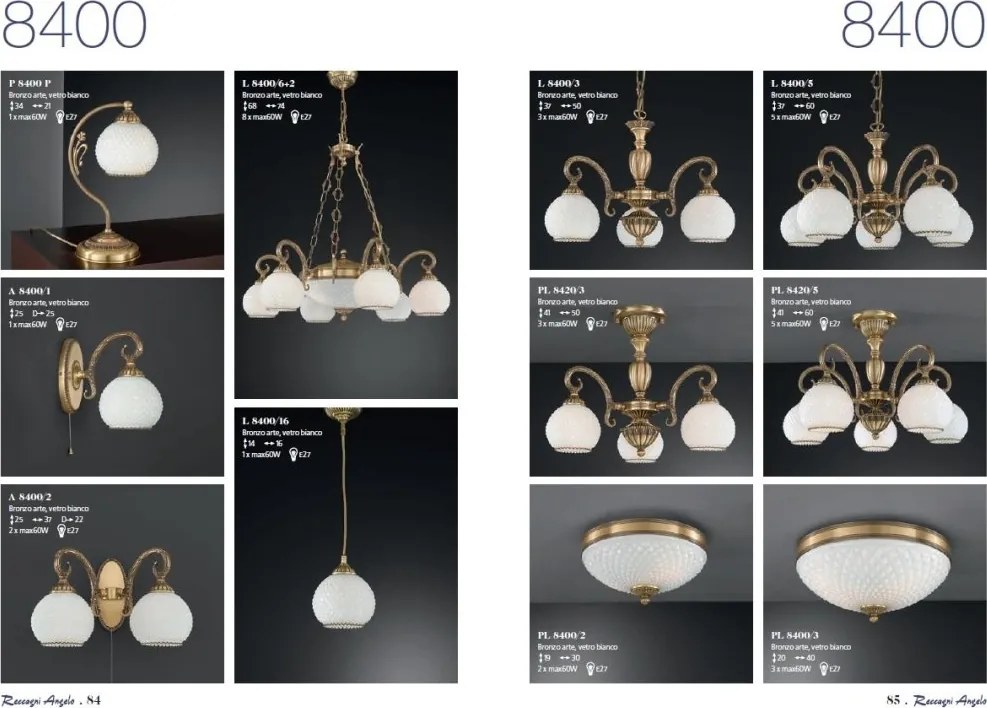 Pendul clasic design italian din alama, sticla 8400