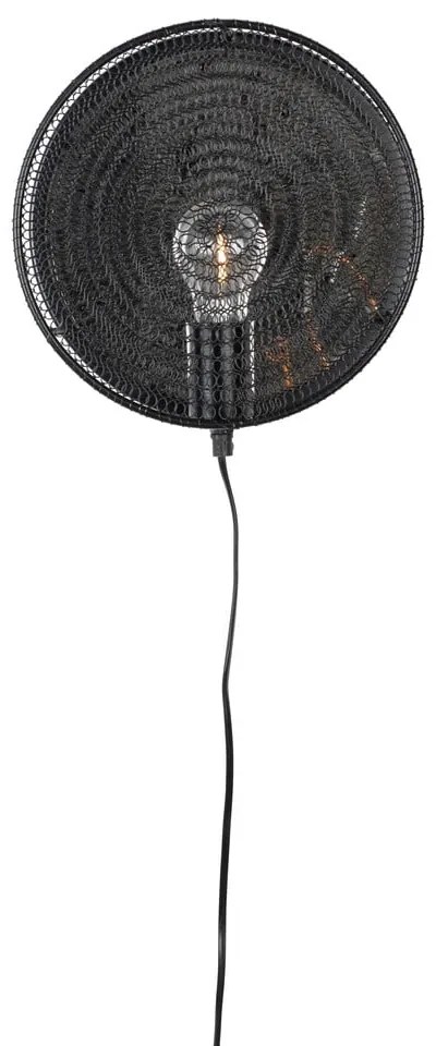 Aplică de perete White Label Lea, negru