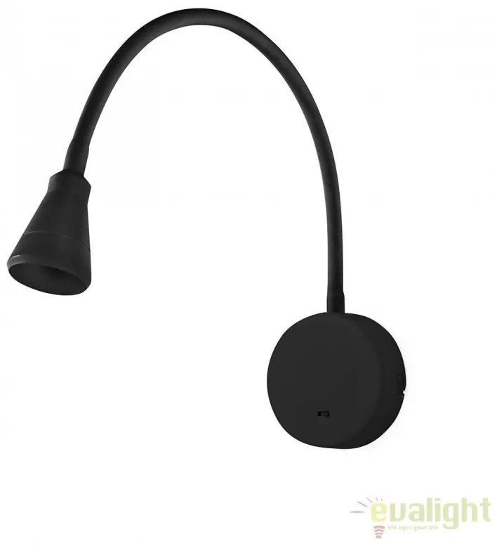 Aplica cu reader LED stil modern minimalist BEL neagra 41030