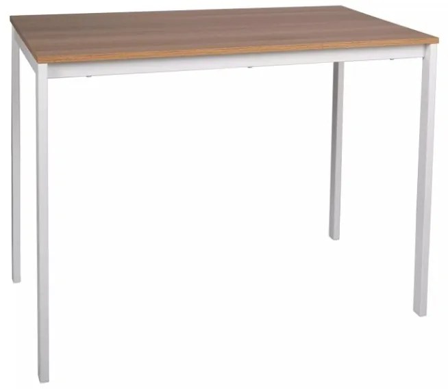 Set de dining 1 + 4, masa RAMOD alb/decor stejar + scaune OSAKA alb