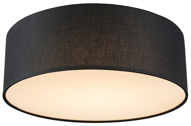 Plafoniera neagră 30 cm cu LED inclus - Drum LED