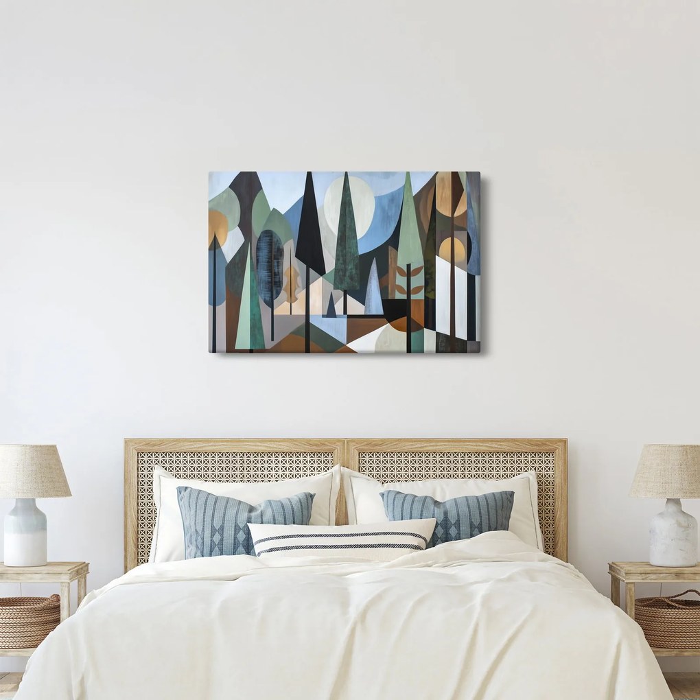 Tablou - Abstracție geometrică naturală II. (90x60 cm)