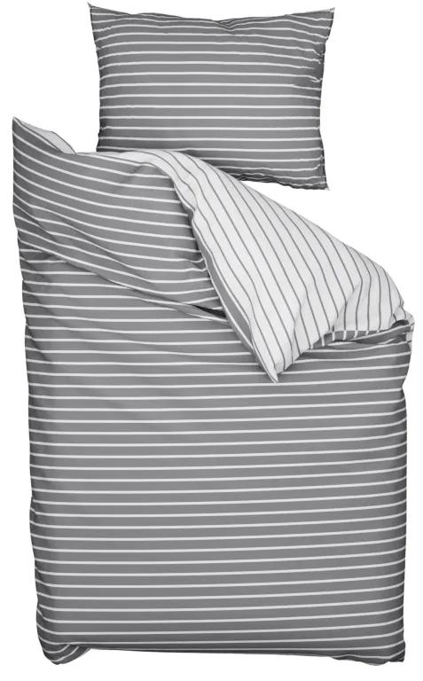 Lenjerie de pat bumbac Caprivi gri Tip plic hotel Dimensiune lenjerie de pat: 70 x 90 cm | 140 x 200 cm
