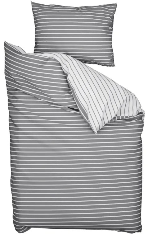 Lenjerie de pat bumbac Caprivi gri Tip plic hotel Dimensiune lenjerie de pat: 70 x 90 cm | 140 x 220 cm