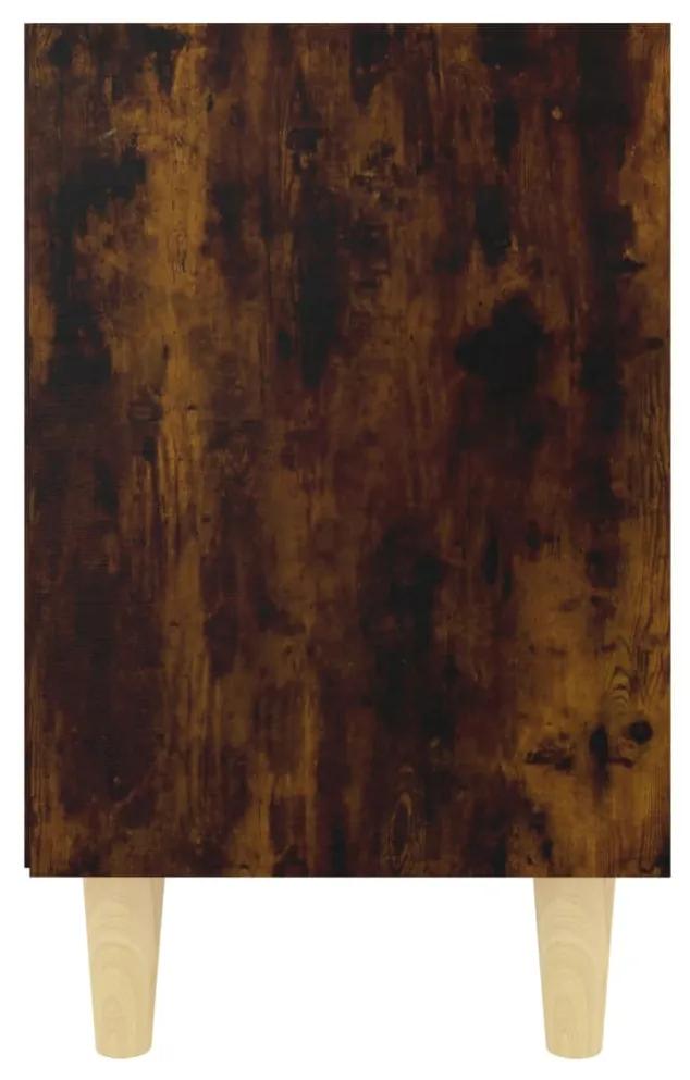 Noptiera cu picioare din lemn masiv, stejar afumat, 40x30x50 cm 1, Stejar afumat