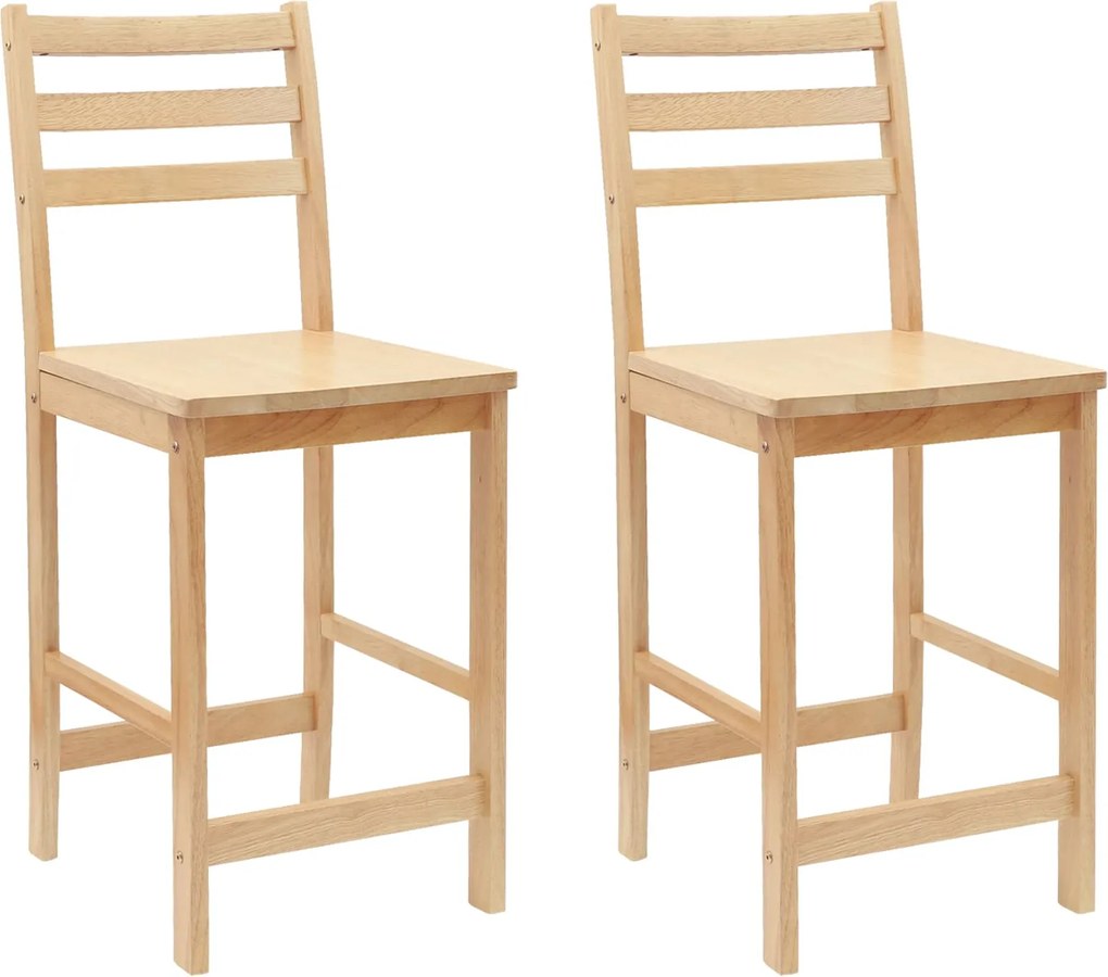 vidaXL Scaune de dining 2 pcs natural 40 x 47,5 x 99,5 cm