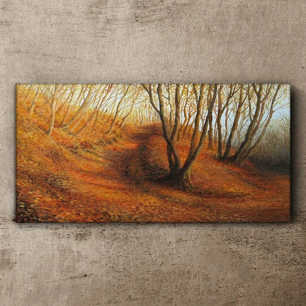 Tablou canvas frunze de pădure de toamnă