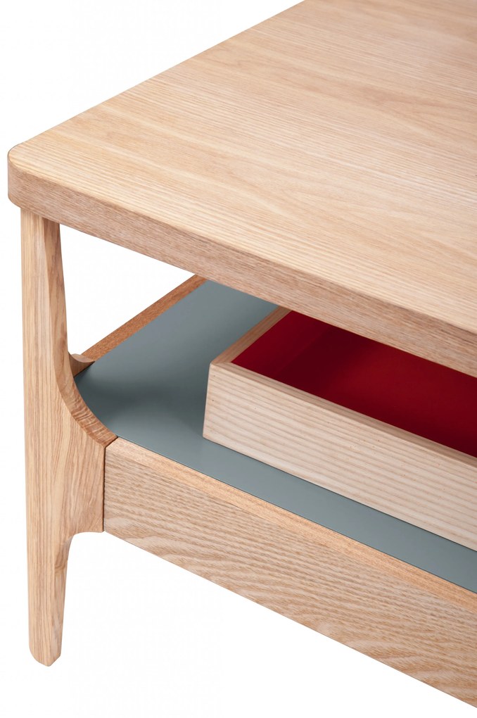 Masuta de cafea dreptunghiulara din lemn Addison 120x60x40 cm gri