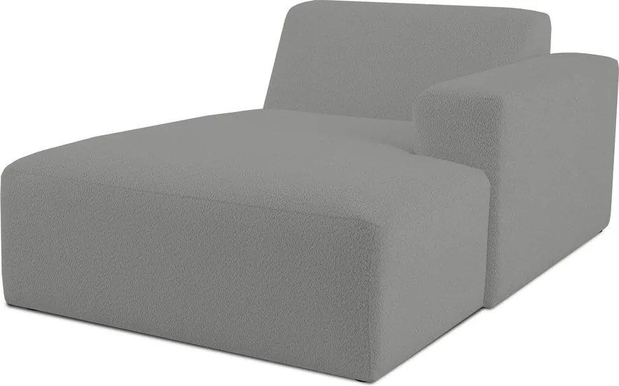 Modul pentru canapea gri cu tapițerie din stofă bouclé (cu colț pe partea dreaptă) Roxy – Scandic