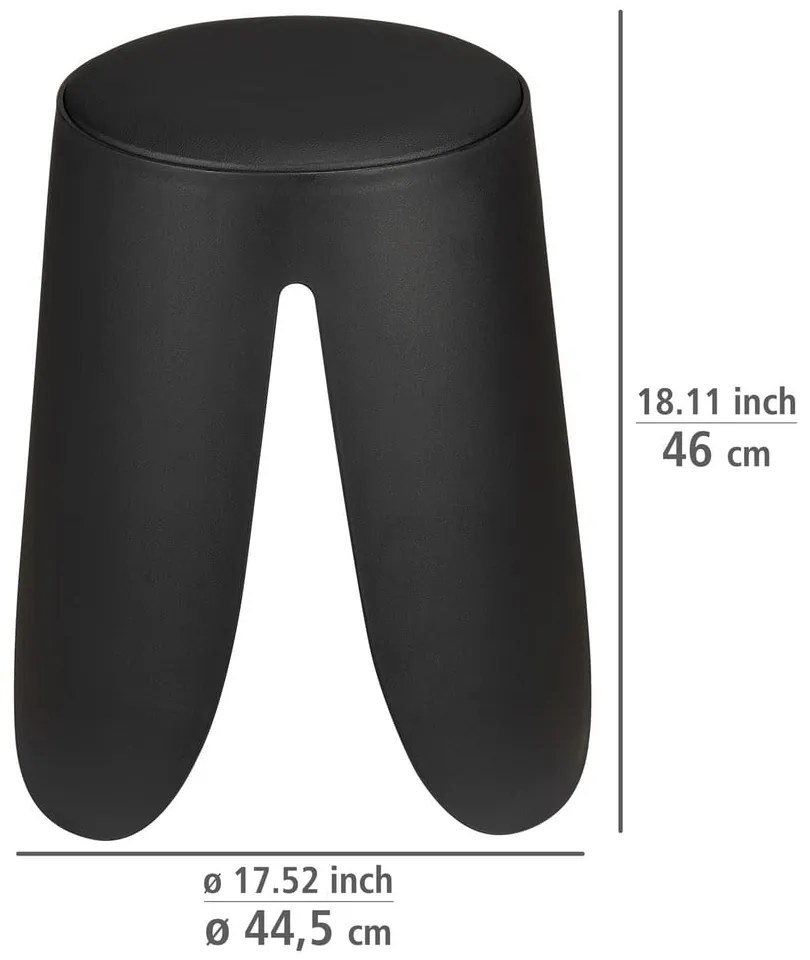 Scaun negru din plastic Comiso – Wenko