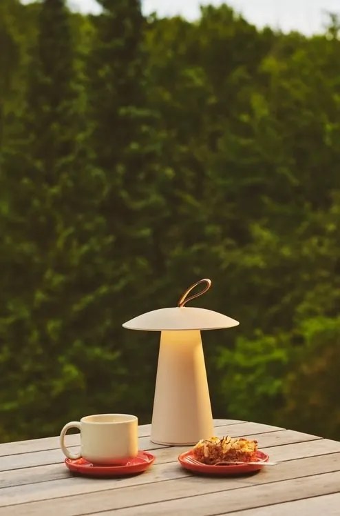 Veioza LED portabila de exterior design nordic IP54 Ara To-Go sanded