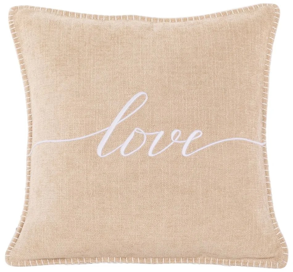 Pernă decorativă Tiseco Home Studio Damian W, 45 x 45 cm, bej