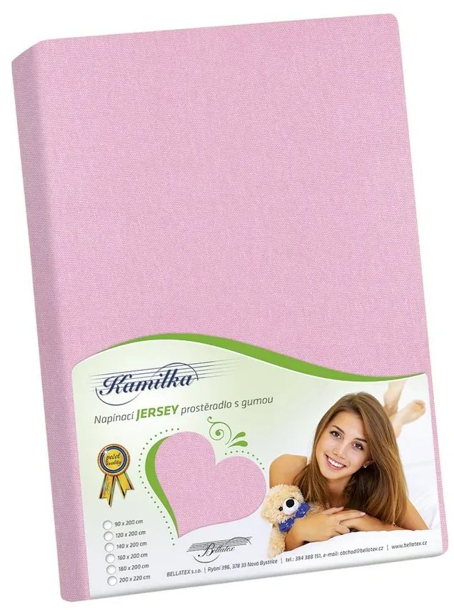 Cearceaf frotir Kamilka, roz, 200 x 220 cm