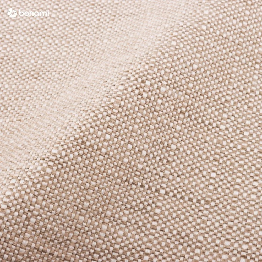 Pat matrimonial bej tapițat cu spațiu de depozitare cu somieră 140x200 cm Elizabeth – Micadoni