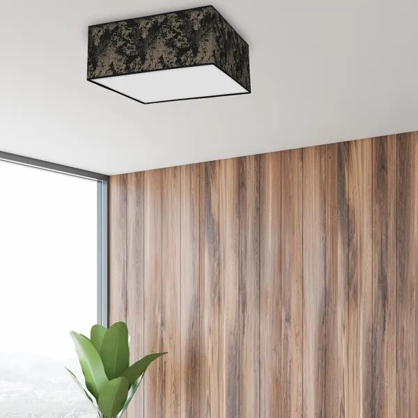 Plafonieră SATINO 3xE27/60W/230V neagră/aurie