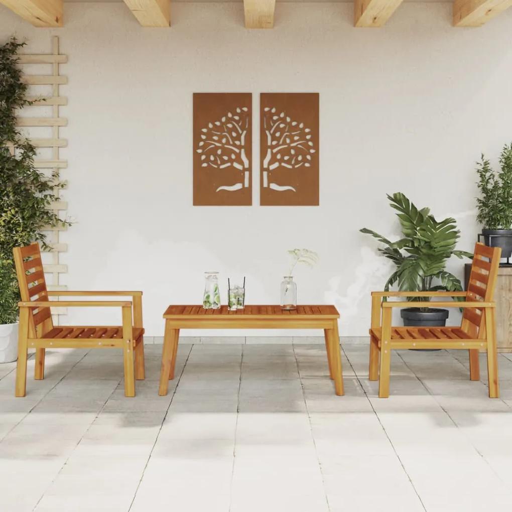 3211806 vidaXL Set mobilier de grădină cu perne, 3 piese, lemn masiv acacia