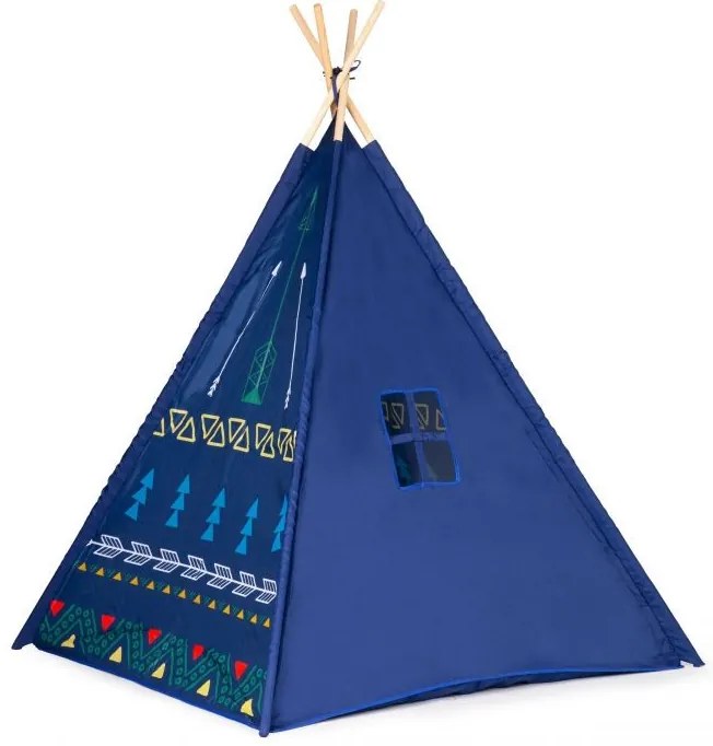 Cort Teepee, casă pentru copii albastră