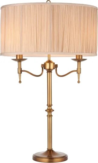 Endon 63648 - Lampă de birou STANFORD 2xE14/40W/230V alamă/bej