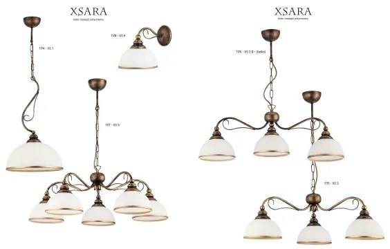 Lustră XSARA 3xE27/60W/230V Jupiter XS3B