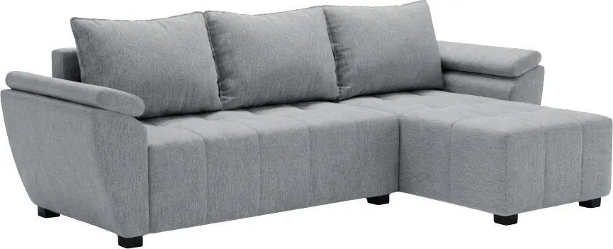 Coltar extensibil de colt LIVARO, gri deschis, reversibil, 251x140 cm