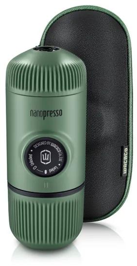 Aparat de cafea portabil Wacaco Nanopresso (verde) + carcasă solidă