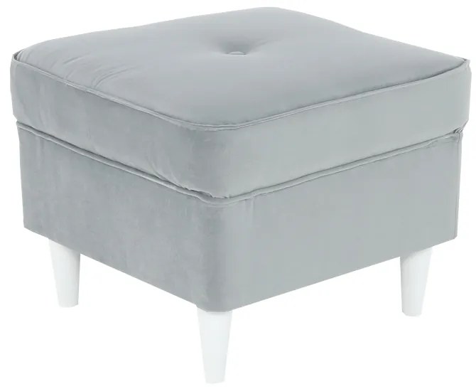 Taburet modern Culoare gri deschis/alb, RUFINO NEW