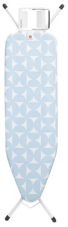 Masa de calcat Brabantia B 1005617, 124x38 cm, 7 pozitii de reglare, Suport fier de calcat, Albastru deschis