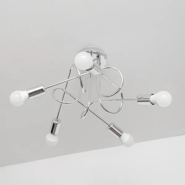 Lustră aplicată OXFORD 5xE27/15W/230V crom lucios