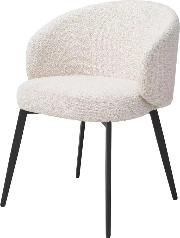 Set de 2 scaune cu brate design LUX Lloyd, boucle crem 115093 HZ