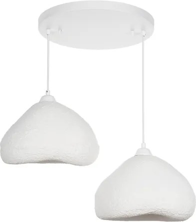 Brilagi - Lustră suspendată pe cablu WABI SABI, 2xE27/40W/230V, Ø 45 cm, albă