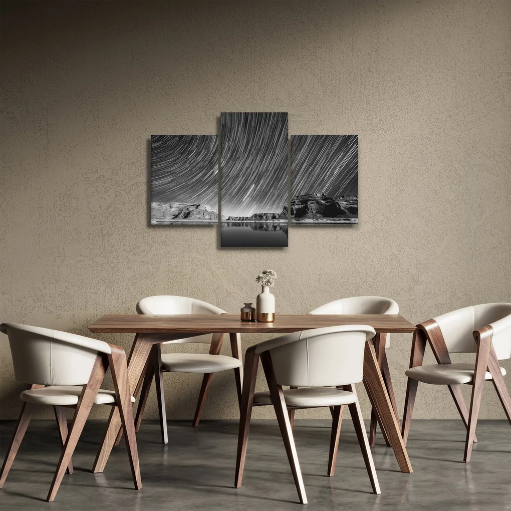 Tablou albnegru cu cerul și stele (90x60 cm)