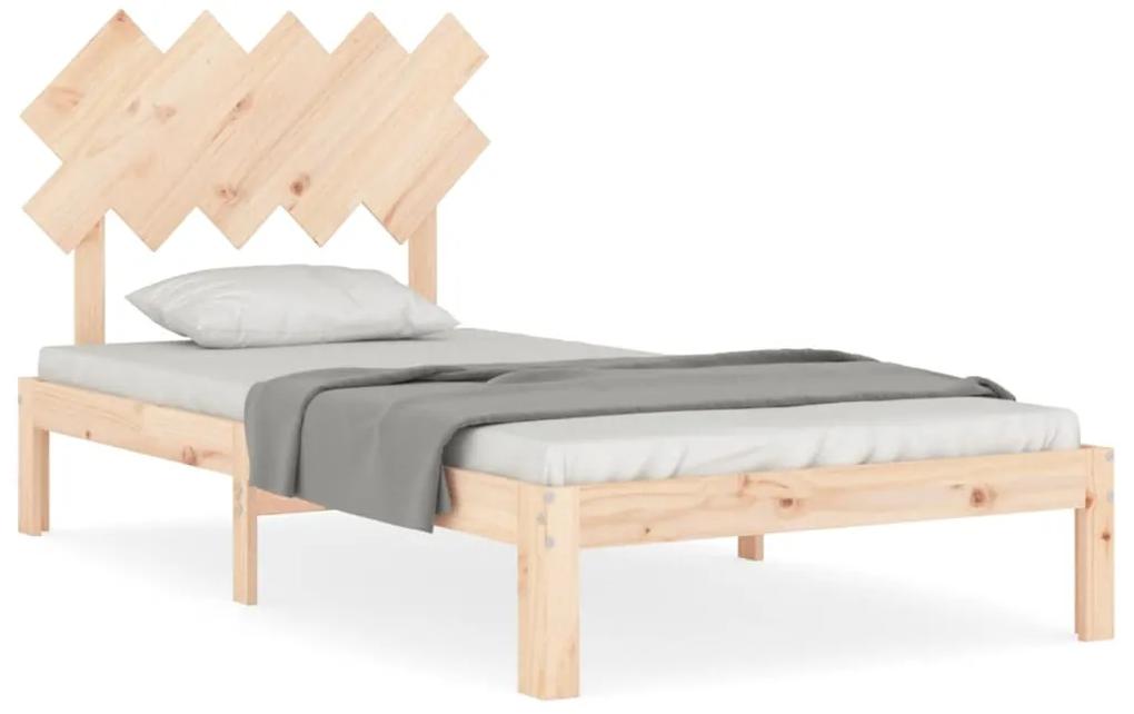 3193716 vidaXL Cadru de pat cu tăblie, 100x200 cm, lemn masiv