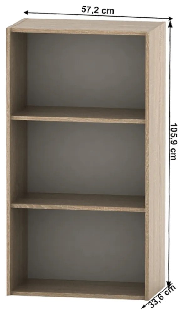 Bibliotecă TEMPO ASISTENT 035, stejar sonoma