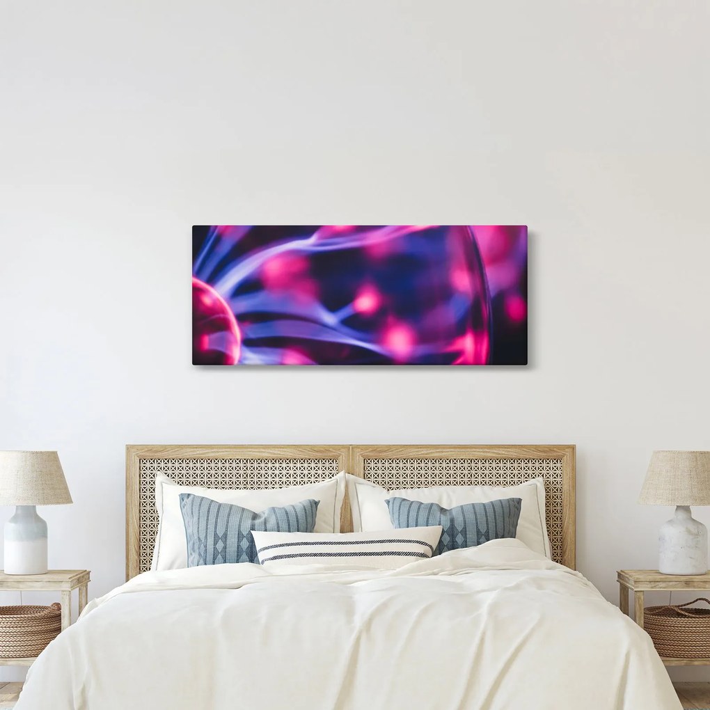 Tablou abstract mov (120x50 cm)