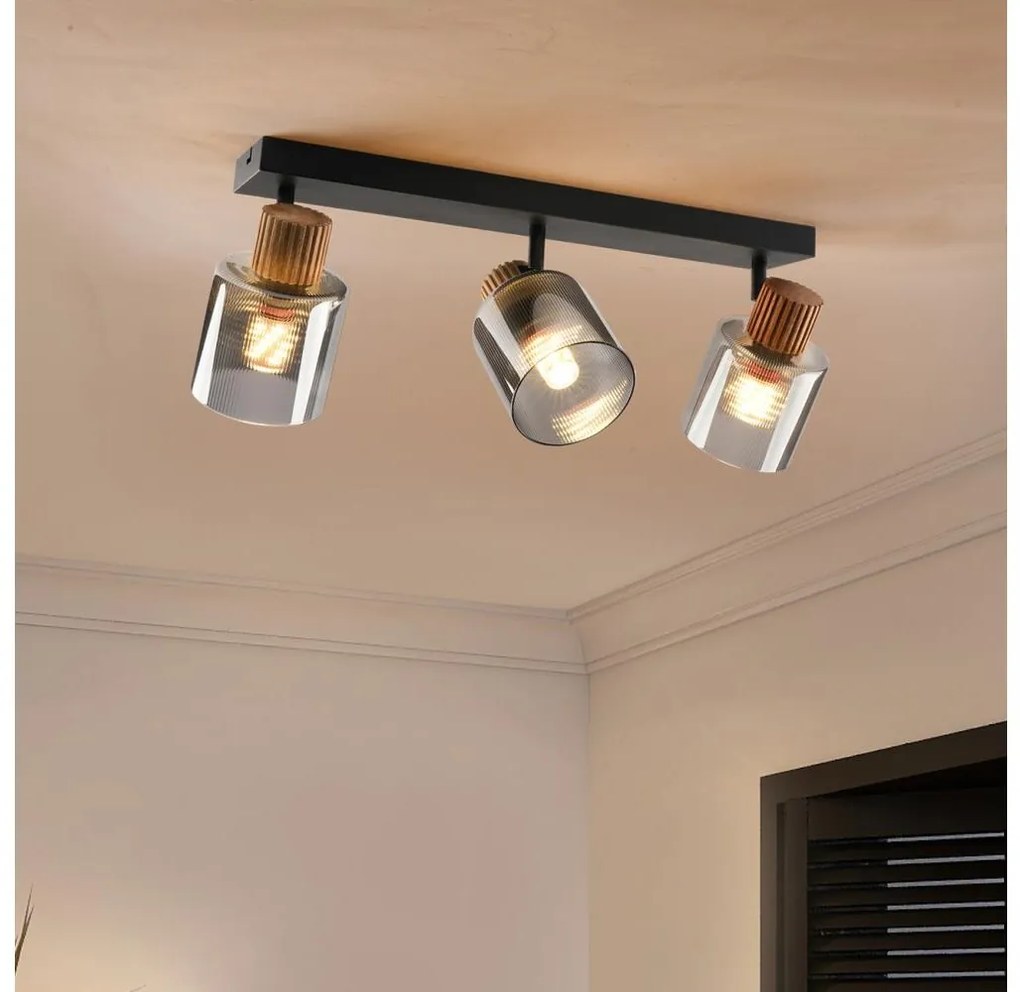 Brilagi - Spot HYGGE 3xE14/15W/230V negru/fumuriu