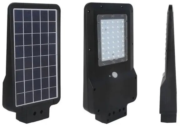 Lampă stradală solară LED cu senzor, 15W, 7,4V, 4000K, IP65, 10800 mAh