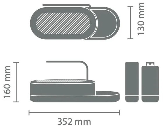 Suport pentru accesorii de spălat gri din plastic SinkStyle – Brabantia