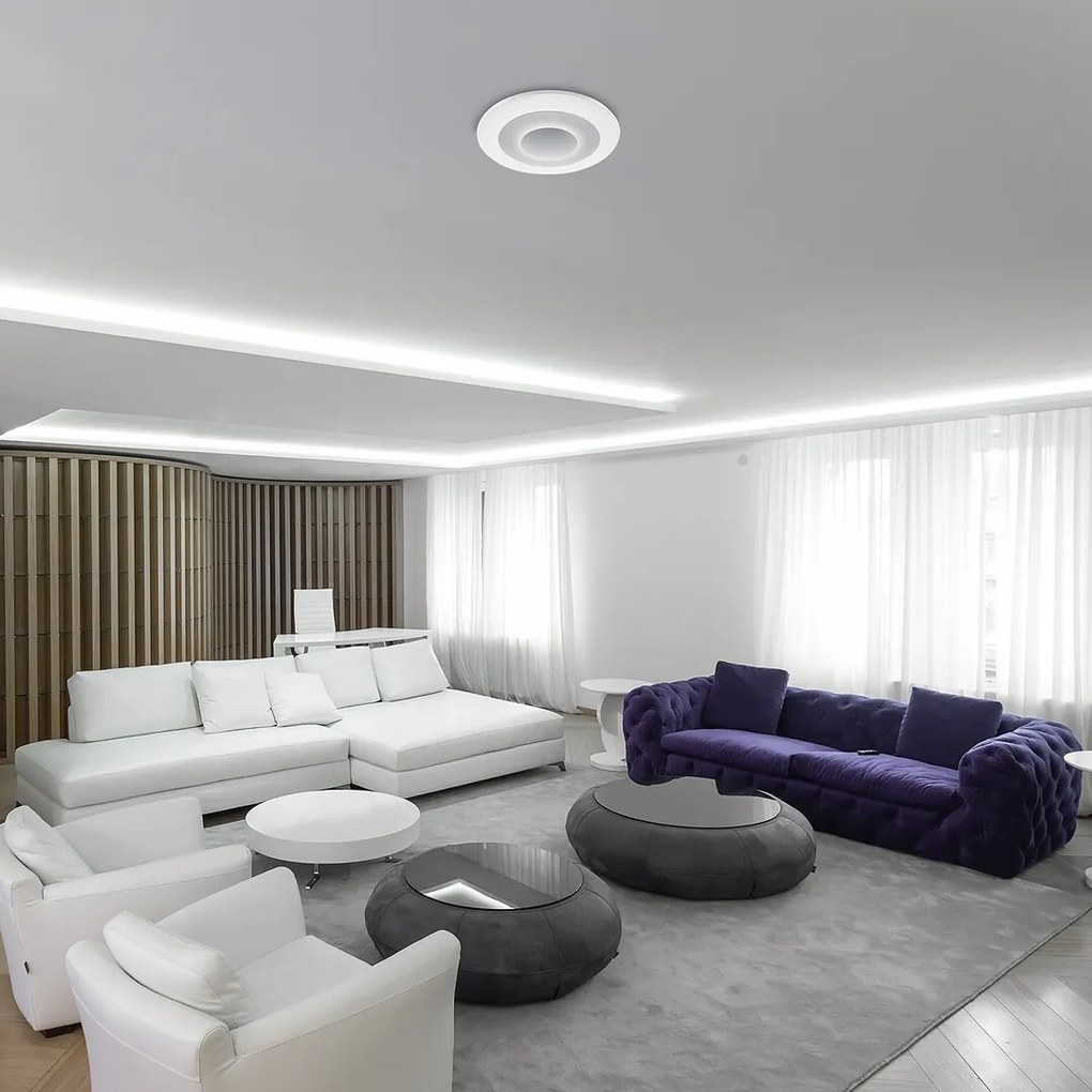 Plafoniera LED RGB cu telecomanda design modern Calvin 3015 RX