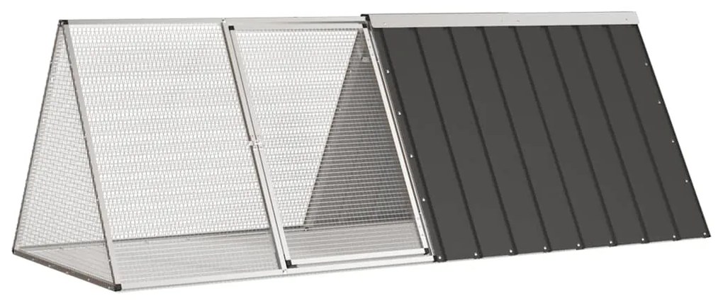 vidaXL Cușcă pentru iepuri antracit 201,5x80,5x71 cm oțel galvanizat