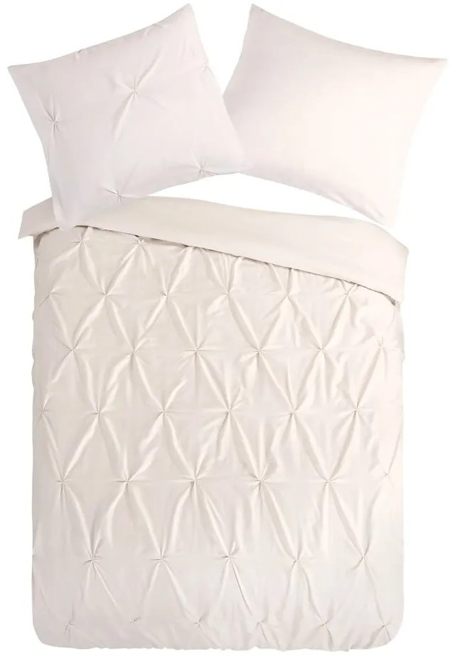 Lenjerie de pat crem din microfibră pentru pat de o persoană/extinsă 140x220 cm Pure Elegance – Good Morning