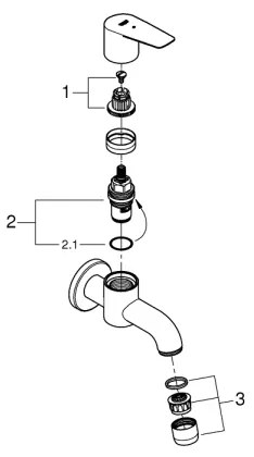GROHE 20238001 - Ventil de scurgere DN 15, crom lucios