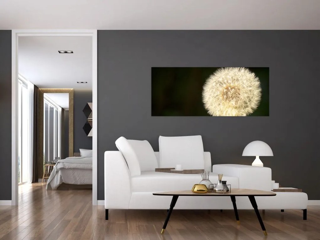 Tablou cu păpădie gri (120x50 cm)